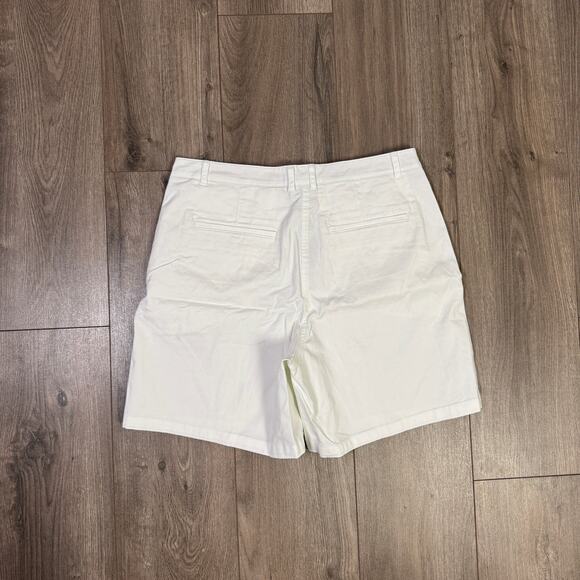 J.Crew 7" Heritage Classic Chino Short Sz 8 White Highrise Slant Pockets Stretch - Picture 4 of 6